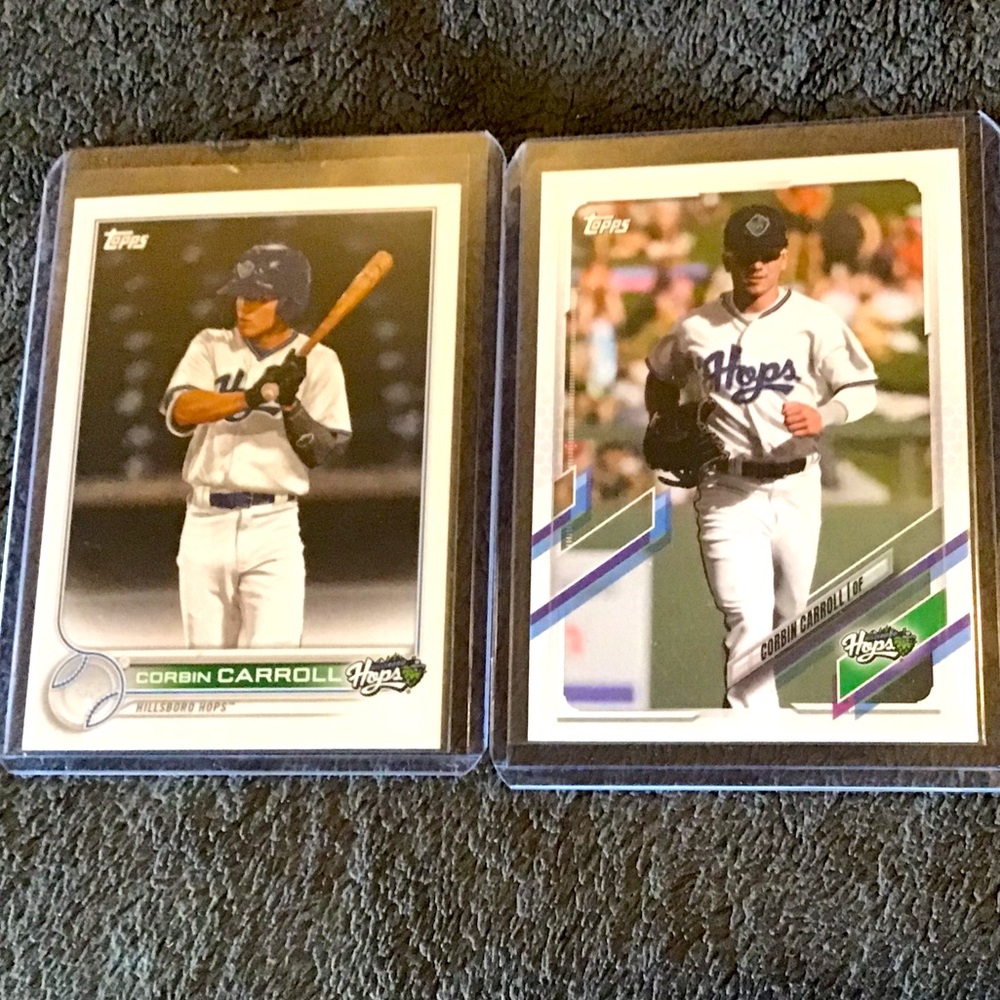 Corbin Carroll 2023 Topps Minor league RC set Pro debut-Arizona Diamondb…